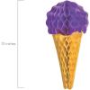 Ice Cream Tissue Paper Hanging Decorations – 10″ (Pack of 4) – Assorted Colors & Easy Assembly Decor, Delightful & Eye-catching Party Ceiling Decor