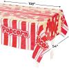 Popcorn Plastic Tablecloth – Rectangular – 108″ x 54″ – Disposable Party Supplies – 1 Piece