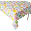 108″ x 54″ Pastel Smile Face Rectangle Disposable Plastic Tablecloth