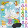Care Bears™ “Sit The Bear on The Cloud” Party Game – 27.5″ x 20″ Cardstock Poster with 16 Character Cutouts & Blindfold (18 Count) – Fun Birthday & Classroom Activity