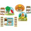 Fun Express 5″ -16 3/4″ S’More Learning Jumbo Cardstock Cutout Classroom Decorations – 8 Piece