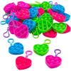 Fun Express Bulk 144 Pieces Mini Heart Lotsa Pop Popping Toy Keychains