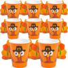 Fun Express Gobble Gobble Party Pilgrim Turkey Orange Paper Cups with Sleeves – 8 Pc
