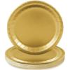 Fun Express Metallic Gold Paper Dinner Plates – Metallic Gold Disposable Dessert Paper Plates – Tableware Decorations for Birthday Wedding New Year Events Baby Shower – Party Supplies – 24 Pieces