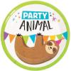 Fun Express Party Animal Sloth Paper Dessert Plates – Multicolor Animal Theme Party Decorations Disposable Paper Plates – Tableware Perfect for Birthday Wedding Holiday Event & Baby Showers – 8 Pieces