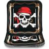Fun Express Skull & Crossbones Pirate Party Square Paper Dinner Plates – Crossbones Skull Themed Disposable Plates – Decorations for Halloween Birthday Party Baby Shower – 8 Pieces(Medium)