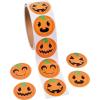 Jack o Lantern Pumpkin Face Halloween Roll Stickers ~ 100 per roll