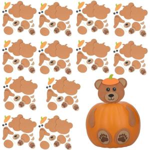 10 1/2″ Bear Pumpkin Decorating Foam Craft Kit – Makes 12