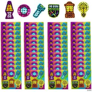 4 1/4″ Bulk 50 Pieces Jesus is The Light VBS Prism Sticker Sheets
