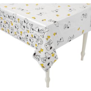 54″ x 108″ Peanuts Snoopy & Woodstock Rectangle Disposable Plastic Tablecloth