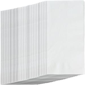 Fun Express – White Dinner Napkin (50pc) – Party Supplies – Solid Tableware – Solid Napkins – 50 Pieces