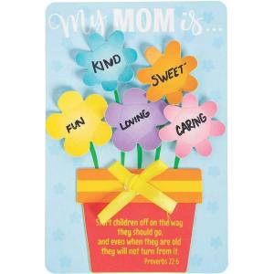 Fun Express 3D Religious Mother’s Day Flower CK – Craft Kits – 12 Pieces