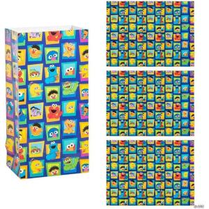 Fun Express 5 1/4″ x 10″ Sesame Street Character Paper Treat Bags – 12 Pieces