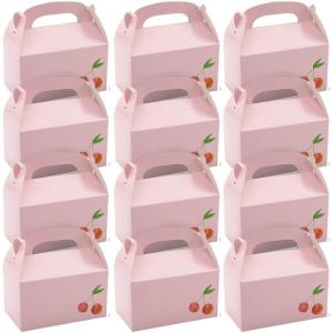 Fun Express 6 1/4″ x 5 1/2″ Pink Cherries Cardstock Treat Boxes – 12 Pieces