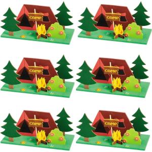 Fun Express Foam 3D Camp Scene – Crafts for Kids and Fun Home Activities – VBS Vacation Bible School Supplies/Decor- Craft Kit – 12