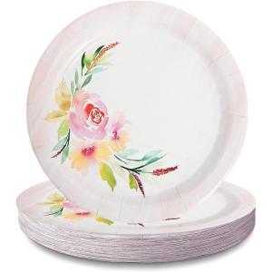 Fun Express Garden Party Pastel Floral Paper Dinner Plates – Disposable Party Plates for Weddings, Birthdays, Tea Parties, Baby Showers – Elegant Dinnerware & Tableware – 8 Pieces