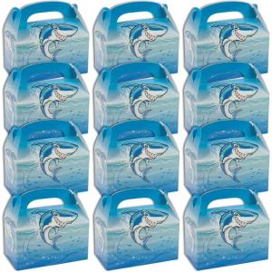 Fun Express JAWSOME SHARK TREAT BOXES – Party Supplies – 12 Pieces