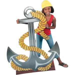 Fun Express Large Cardboard Anchor Standup, 37 inch x 49 inch – Under The Sea Party Decor – VBS Vacation Bible School Supplies/Decor