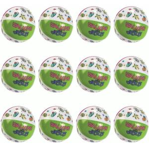 Fun Express Walking with Jesus Inflate Beach Balls – Toys – Inflates – Beach Balls – VBS Vacation Bible School Supplies/Decor – 12 Pieces