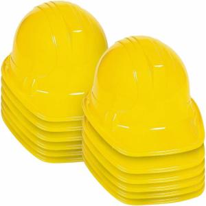 Fun Express Yellow Construction Hats for Kids – Party and Costume Accessories – VBS Vacation Bible School Supplies/Decor – Set of 12