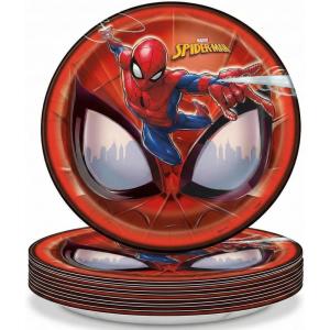Marvel Spider-Man Paper Dinner Plates, 9-Inch, Multicolor, 8 Count