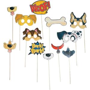 Puppy Party Photo Props, 14”, Multicolor, 1 dozen pieces