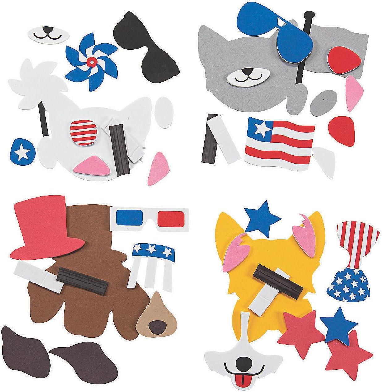 image:imageFun Express Bulk Patriotic Pets Magnet Craft Kits Makes 48