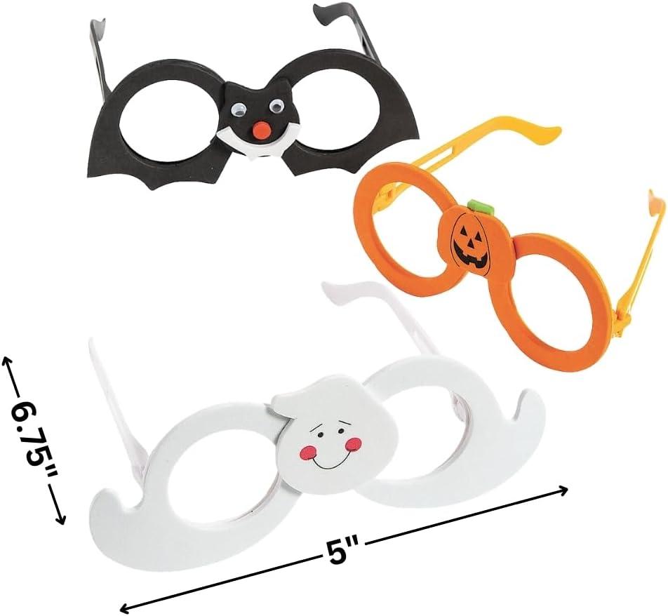 image:imageFun Express Halloween Foam Shaped Glasses for Halloween Apparel Accessories Eyewear Novelty Glasses Halloween 12 Pieces