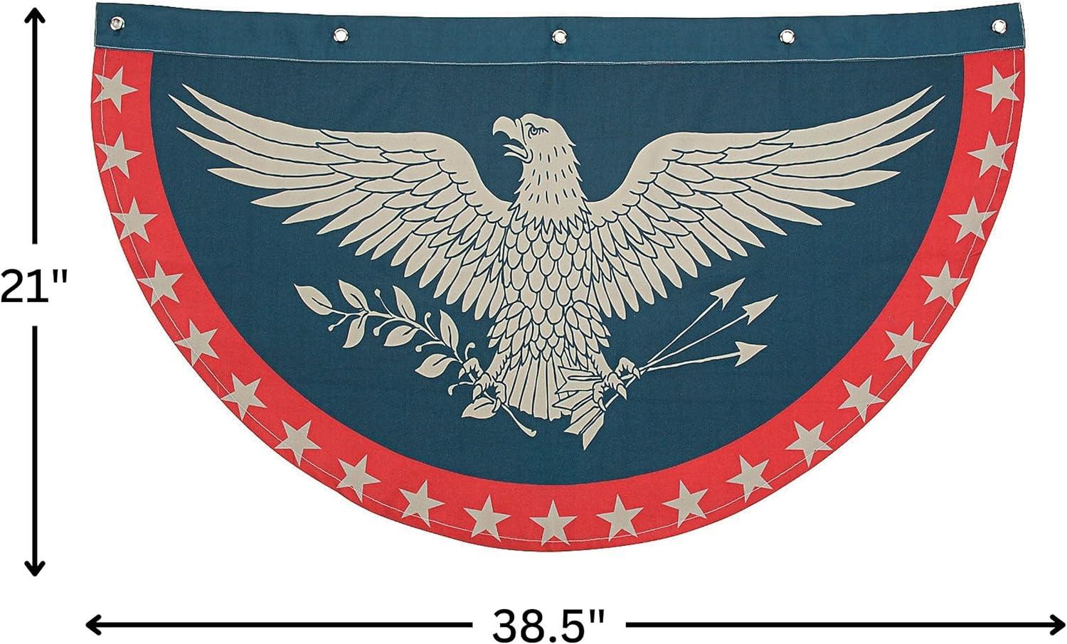 image:imageFun Express Patriotic Eagle Bunting 4th of July Decorations Outdoor Flags amp Banners American Flag Decor for Memorial Day Presidents Day amp Independence Day USA Bald Eagle Design for Home Porch