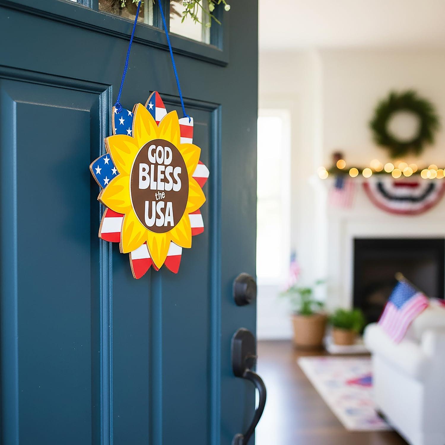 image:imageFun Express Patriotic God Bless the USA Sunflower Sign Foam Craft Kit Makes 12
