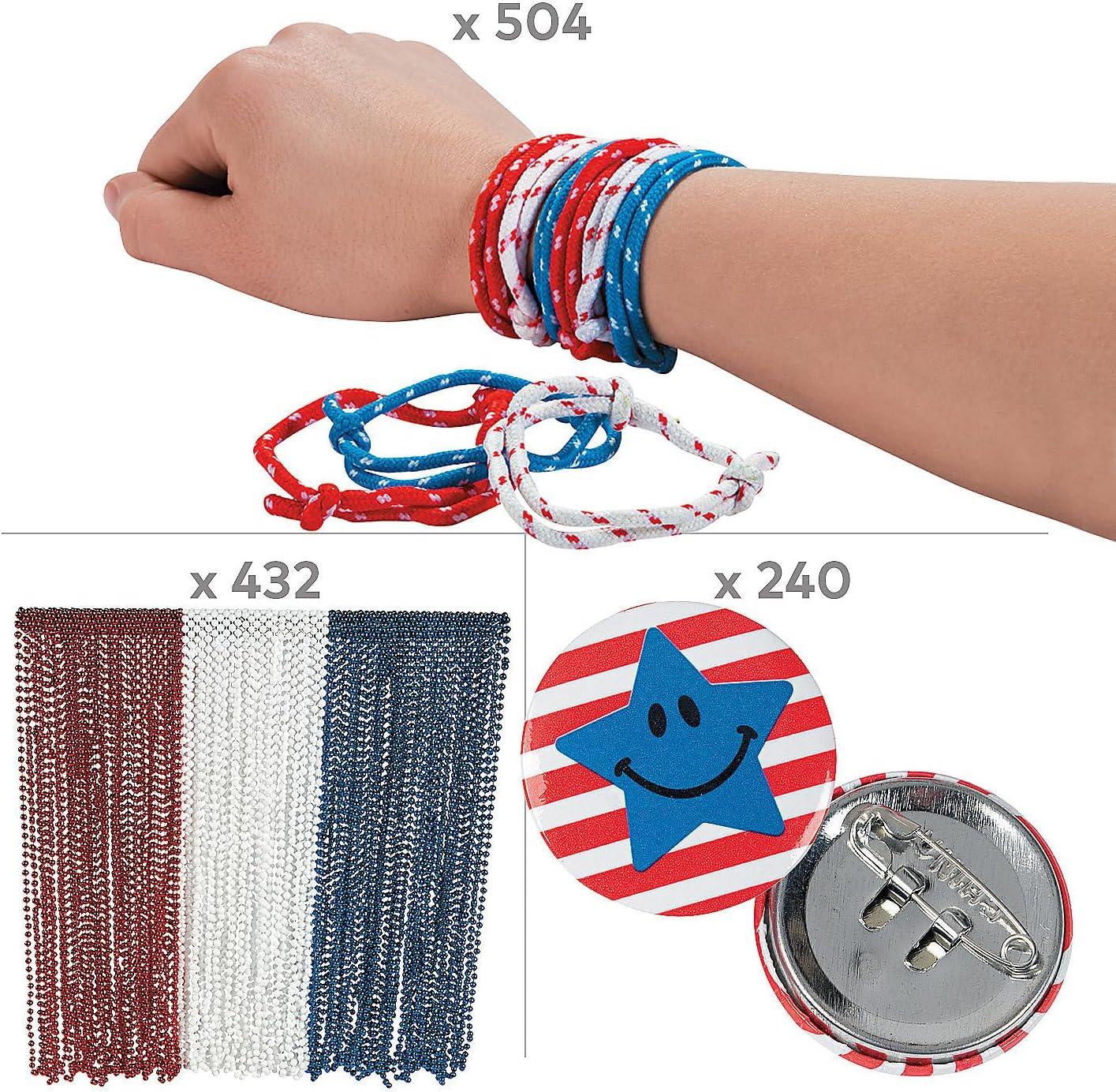 image:imageFun Express Patriotic Jewelry Parade Mix Kit Bulk 1176 Pc