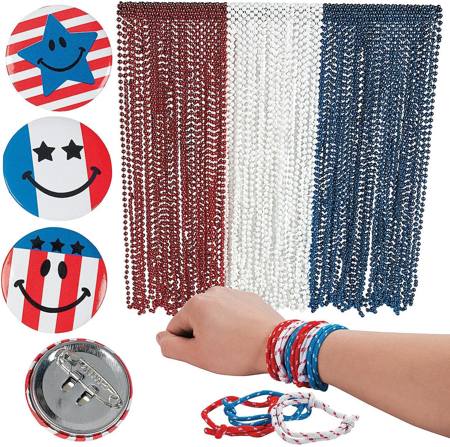 image:imageFun Express Patriotic Jewelry Parade Mix Kit Bulk 1176 Pc