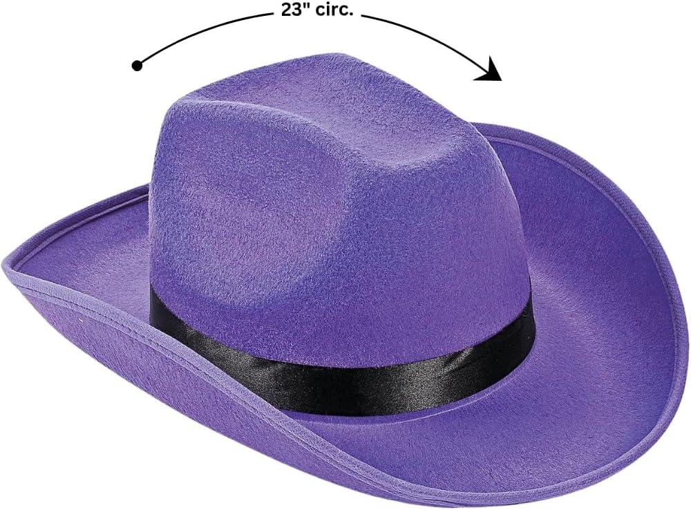 image:imageFun Express Purple Cowboy Hat for Men and Women Western Cowgirl Hat for Adults Perfect for Halloween Costume Country Parties Rodeo Events amp Dress Up Play Lightweight Polyester Design