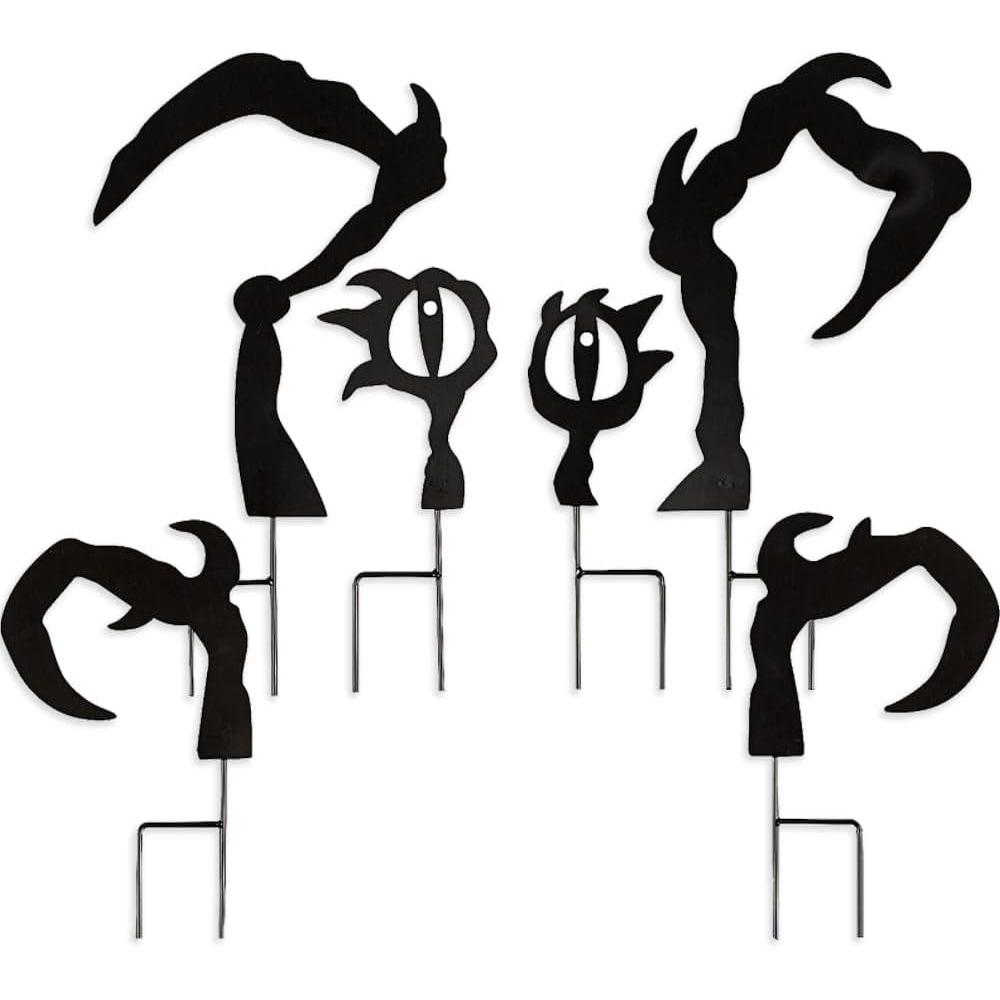 image:imageFun Express 6 Pieces 434  1214 x 714  16 Monster Silhouette Yard Stakes Halloween Decoration