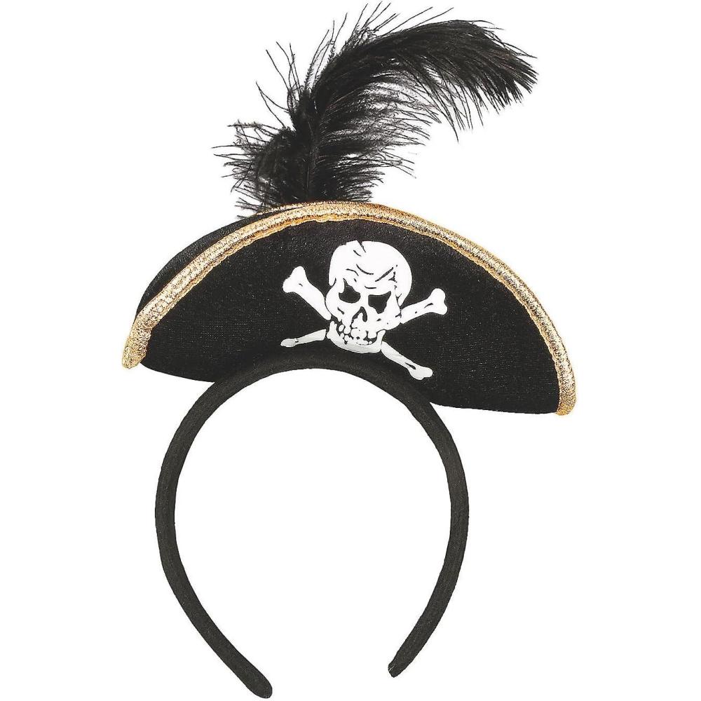 image:imageFun Express Black Pirate Headband Hat for Girls Halloween Costume Accessories