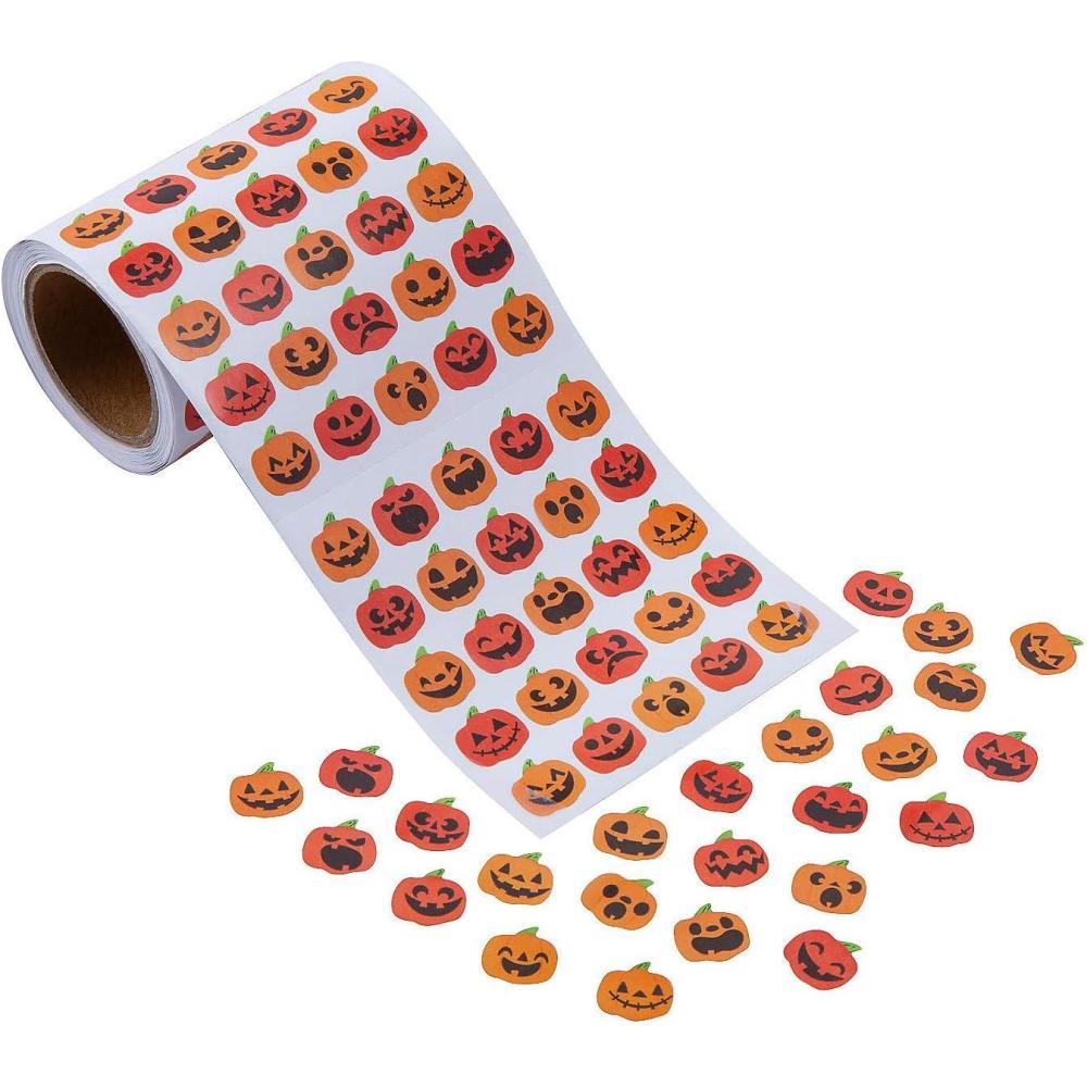image:imageFun Express Bulk Mini JackOLantern Sticker Roll