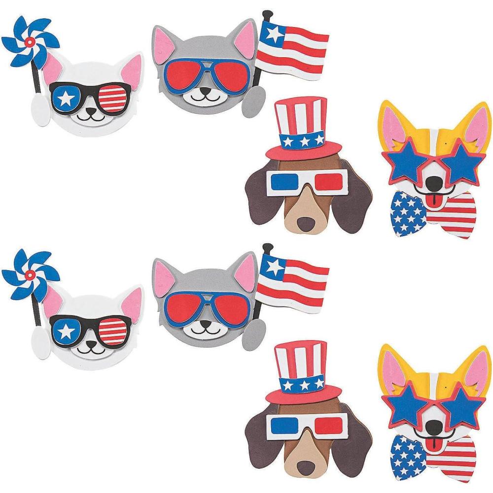 image:imageFun Express Bulk Patriotic Pets Magnet Craft Kits Makes 48