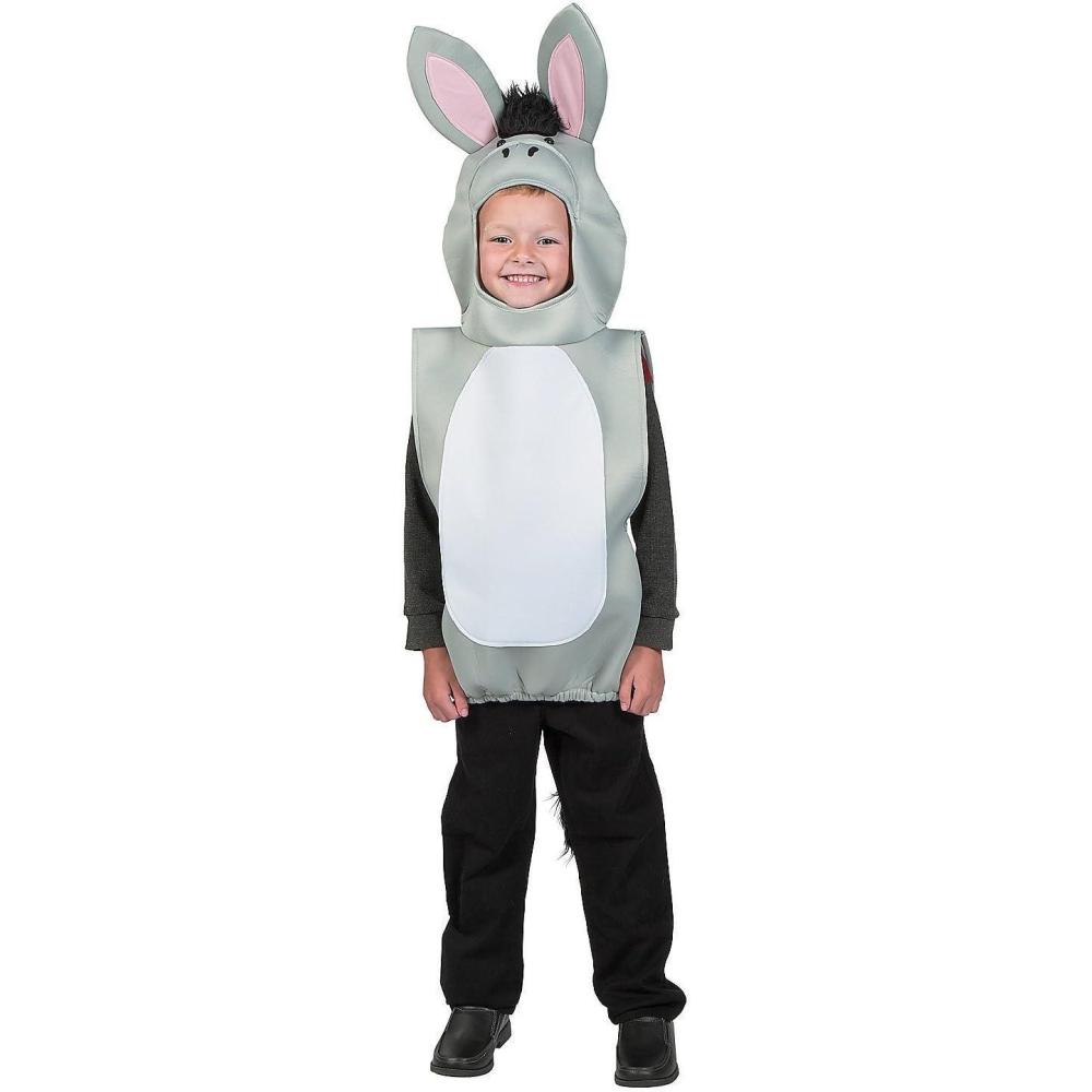 image:imageFun Express Deluxe Nativity Donkey Costume for Kids  Premium Farm Animal Costume for Christmas Pageants Halloween amp Biblical Plays  Toddler to Child Size with Easy PullOver Design
