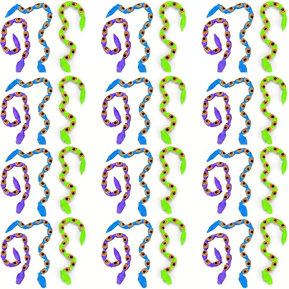 image:imageFun Express Plastic Jointed Snakes Bulk Set of 36 Wiggle Snakes 15 inches Long Snake Birthday Decorations Party Favor Toys and Handouts VBS Vacation Bible School SuppliesDecor