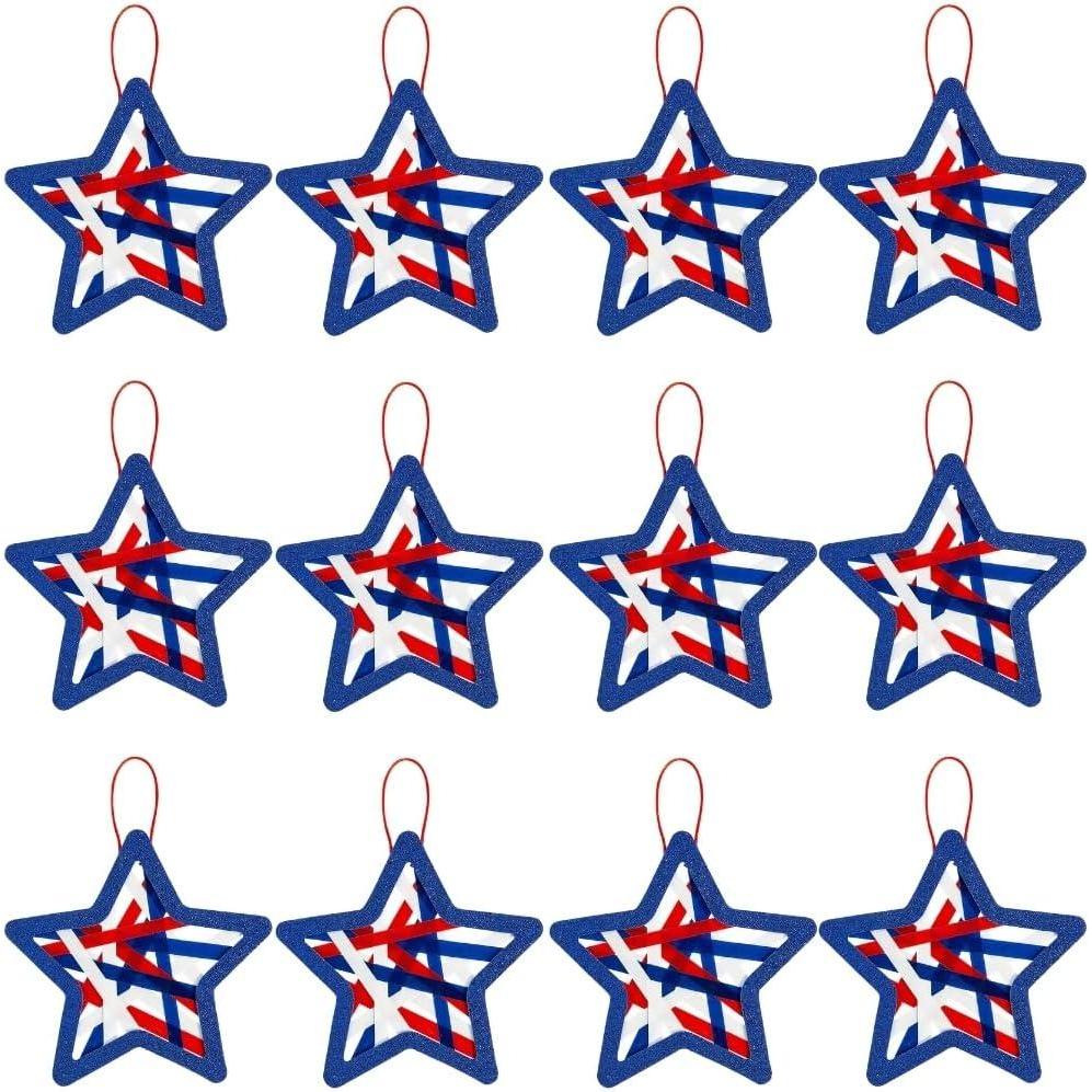 image:imagePatriotic Star Suncatcher Craft Kit 12 Pieces