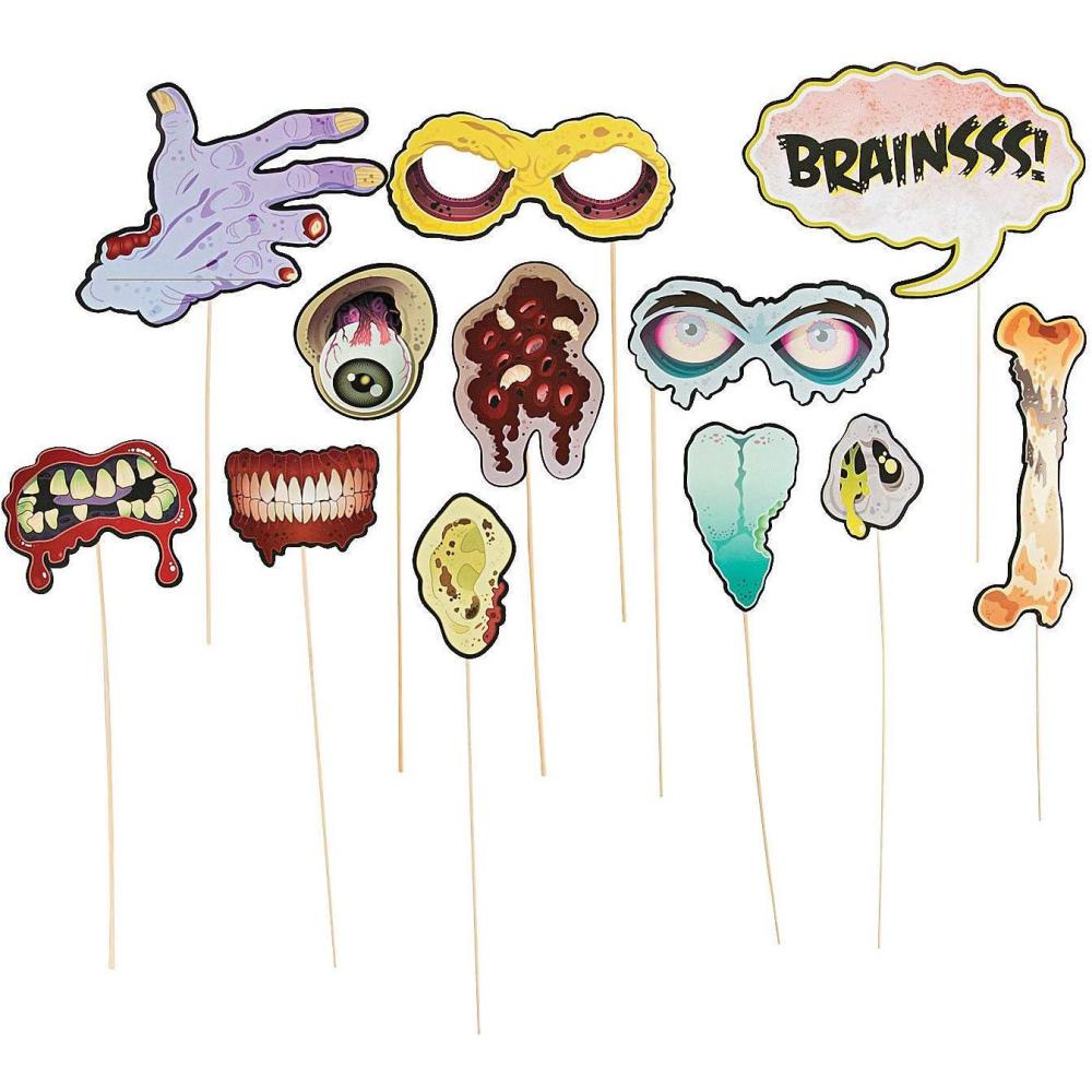 image:imageZombie Photo Stick Props 12 Pack 2 58 8 78 X 2 78 6 on a 12 Wooden Stick Paper