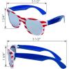 5 1/2″ x 1 3/4″ Adults Patriotic America 250th Anniversary Plastic Sunglasses – Red, White, and Blue | 4th of July, Parades, BBQ’s, Lake, Party Favors, Soccer, or Election Rallies – 12 Pc.