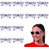 5 1/2″ x 1 3/4″ Adults Patriotic America 250th Anniversary Plastic Sunglasses – Red, White, and Blue | 4th of July, Parades, BBQ’s, Lake, Party Favors, Soccer, or Election Rallies – 12 Pc.