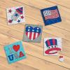 Color Your Own Patriotic Mini Puzzles – 50 Puzzles – 16 Pieces per Puzzle – Cardboard – 4 x 4 – Crafts for Kids and Fun Home Activities