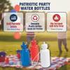 Fun Express – Patriotic Water Bottle for Fourth of July – Party Supplies – Drinkware – Water Bottles & Canteens – Fourth of July – 12 Pieces