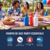 Fun Express – Patriotic Water Bottle for Fourth of July – Party Supplies – Drinkware – Water Bottles & Canteens – Fourth of July – 12 Pieces