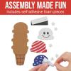 Fun Express 1 3/4″ x 4 1/2″ Patriotic Ice Cream Cone Magnet Craft Kit – Makes 12