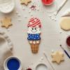 Fun Express 1 3/4″ x 4 1/2″ Patriotic Ice Cream Cone Magnet Craft Kit – Makes 12