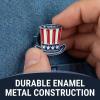 Fun Express 1″ Patriotic Uncle Sam Hat-Shaped Metal Pins – 12 Pieces
