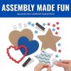 Fun Express 3 1/2″ – 3 3/4″ 4th of July Star and Heart Cookie Magnet Craft Kit – Makes 12